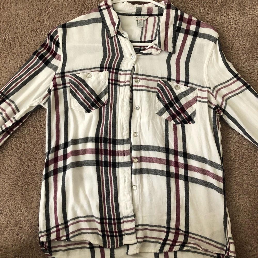 black and white plaid shirt